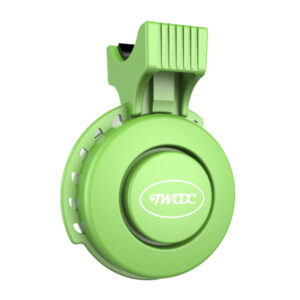 Timbre de bicicleta TWOOC verde de 120 dB con carga USB