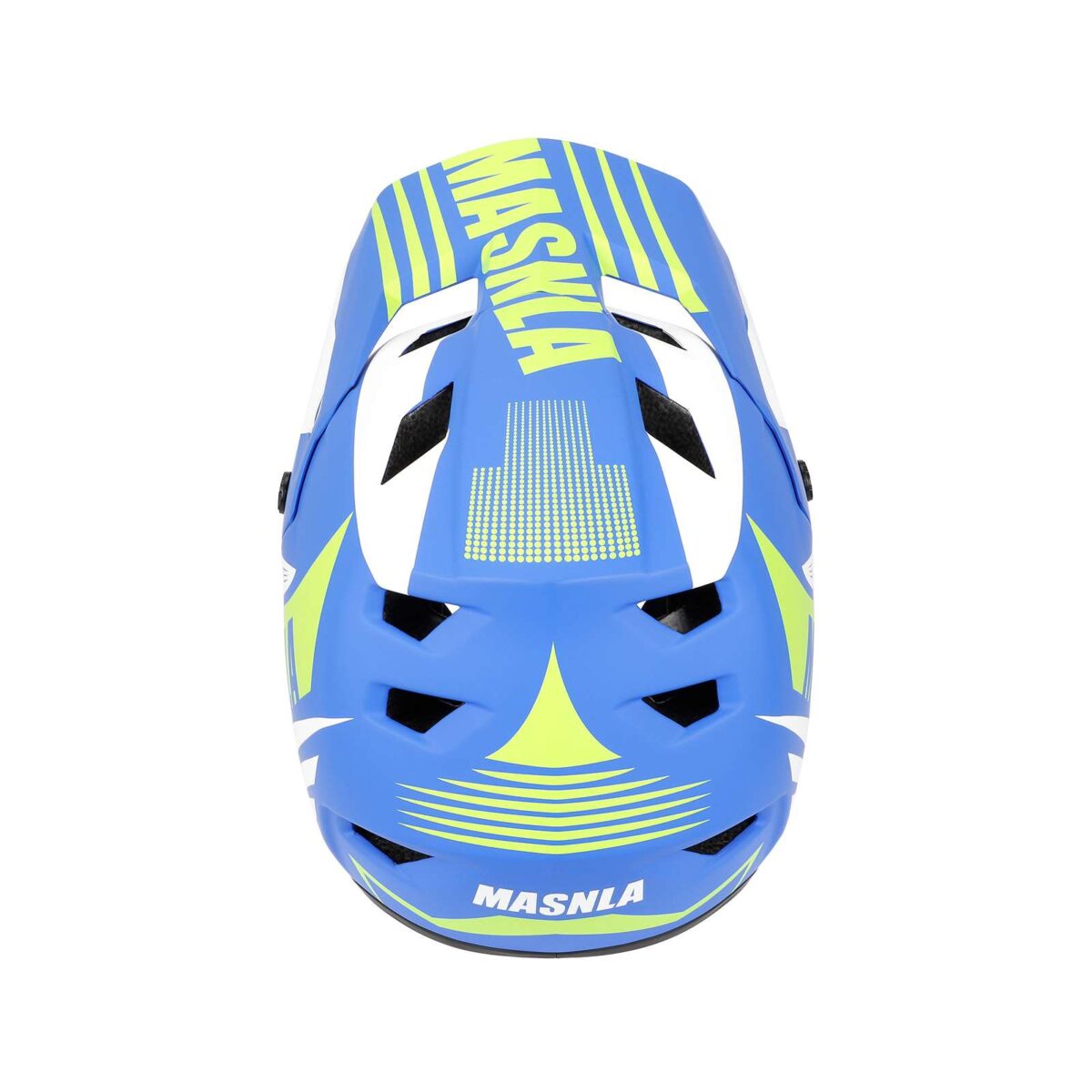 Casco todoterreno blanco, azul y amarillo talla M - Imagen 3