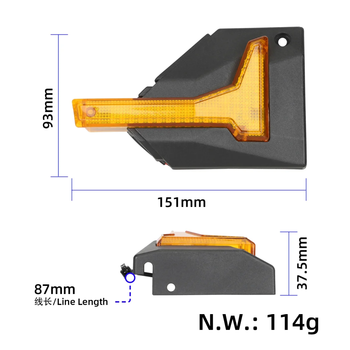 Envoltura trasera derecha original con luz para scooter Kukirin G4 Pro/G4 Max - Imagen 2