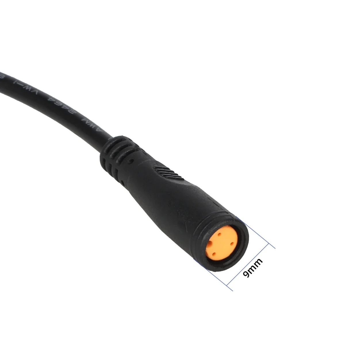 Cable conector impermeable M8 con cable amarillo de 3 pines con conector macho/hembra de 60 cm - Imagen 4