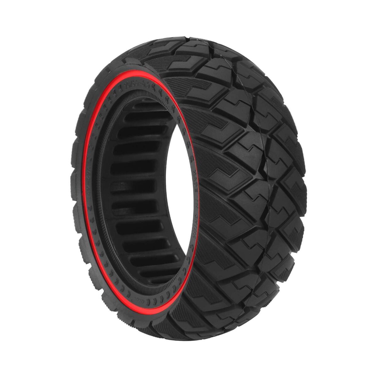 Neumático sólido todoterreno Ulip 90/65-6.5 con forma de diamante y círculo rojo - Imagen 3