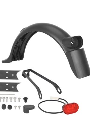 Kit de guardabarros trasero verde con luz, soporte metálico y gancho para patinete M365 Pro/Pro2