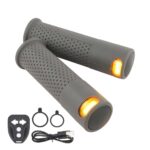 Cubierta de agarre de manillar gris para luz de señal de giro para scooters Xiaomi/Ninebot con ranura