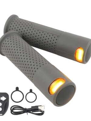 Cubierta de agarre de manillar gris para luz de señal de giro para scooters Xiaomi/Ninebot con ranura
