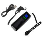 Luz de altavoz con carga USB solar azul