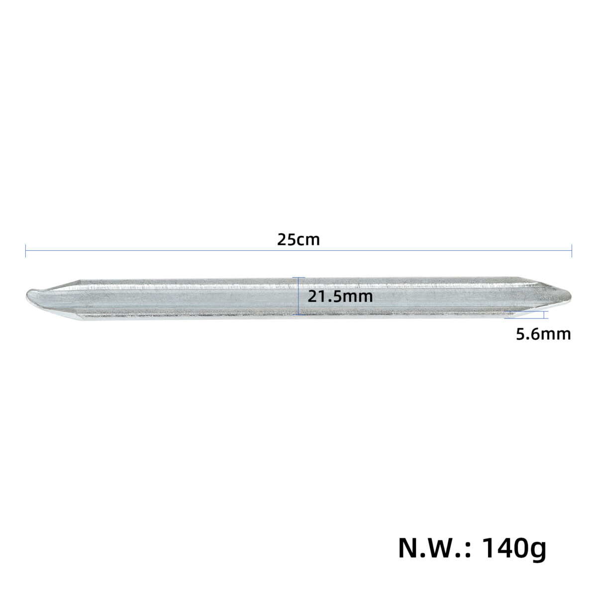 Palanca de neumáticos plateado de 25 cm - Imagen 2