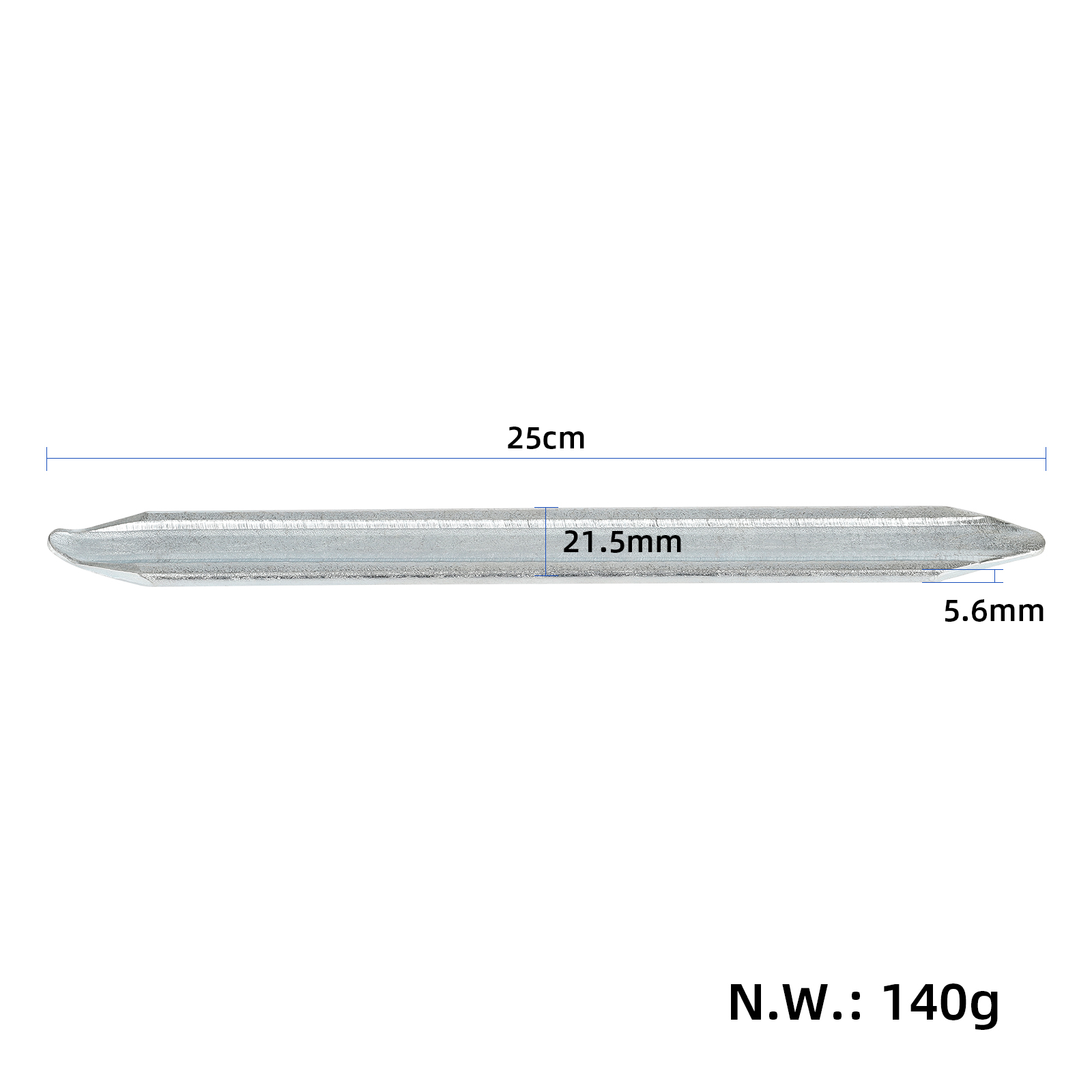 Palanca de neumáticos plateado de 25 cm - Imagen 2