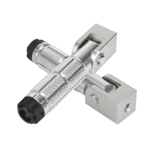 Reposapiés plegable plateado