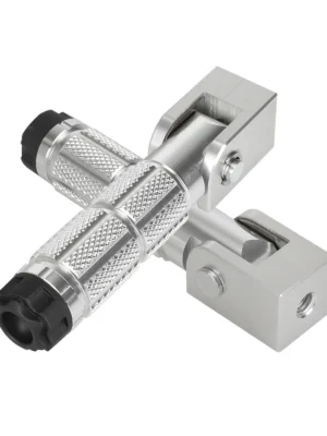 Reposapiés plegable plateado