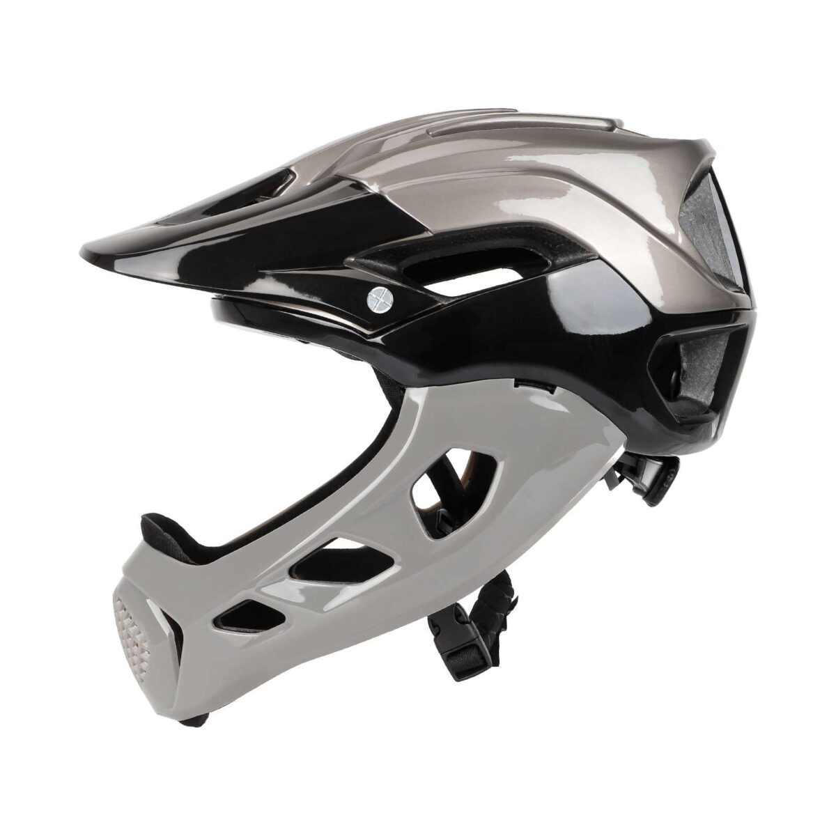 Casco todoterreno desmontable negro y gris - Imagen 2