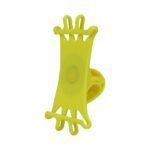 Soporte multifuncional de silicona para teléfono móvil amarillo