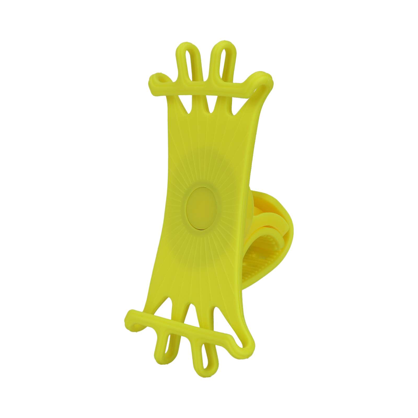 Soporte multifuncional de silicona para teléfono móvil amarillo