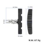 2 pastillas de freno V-brake para Shimano UVM - Imagen 2