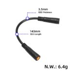 Cable de conexión para bicicleta eléctrica con conectores hembra de 3 pines - Imagen 2
