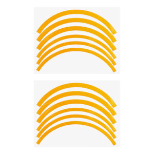 Juego de 2 pegatinas reflectantes para ruedas amarillas.