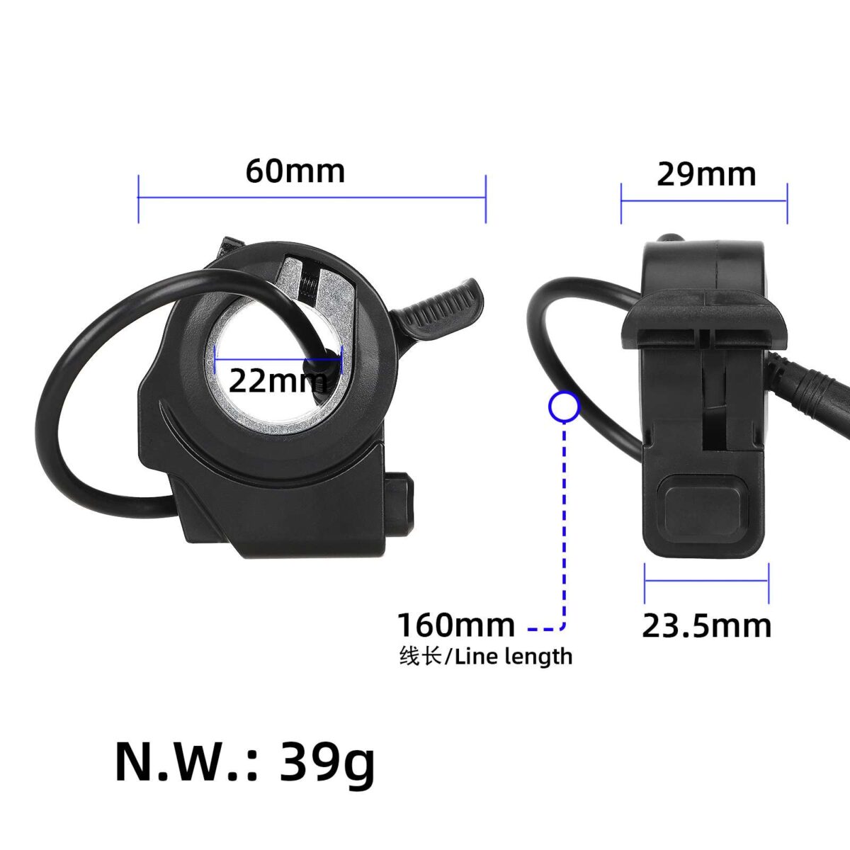 Bloqueo del interruptor del acelerador Kukirin con 4 pines para scooter Kukirin G2 Max/G2 Pro/G3 Pro - Imagen 2