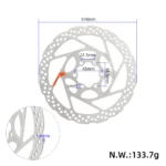 Disco de freno XUQIYE de 160 mm con 6 orificios - Imagen 2