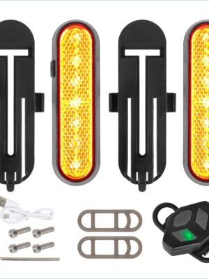 2 juegos de luces intermitentes recargables amarillas Ulip con control remoto