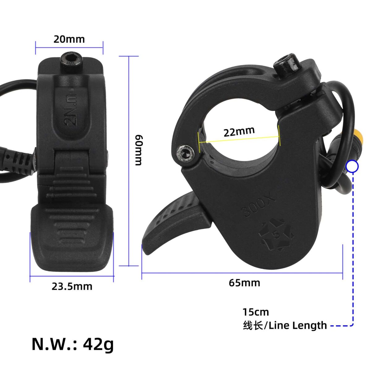 Mando a distancia Kukirin G3 Pro resistente al agua (longitud del cable: 15 cm) - Imagen 2