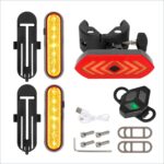 2 juegos de luces intermitentes recargables amarillas Ulip + 1 juego de luces traseras intermitentes con control remoto
