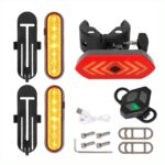 2 juegos de luces intermitentes recargables amarillas Ulip + 1 juego de luces traseras intermitentes con control remoto