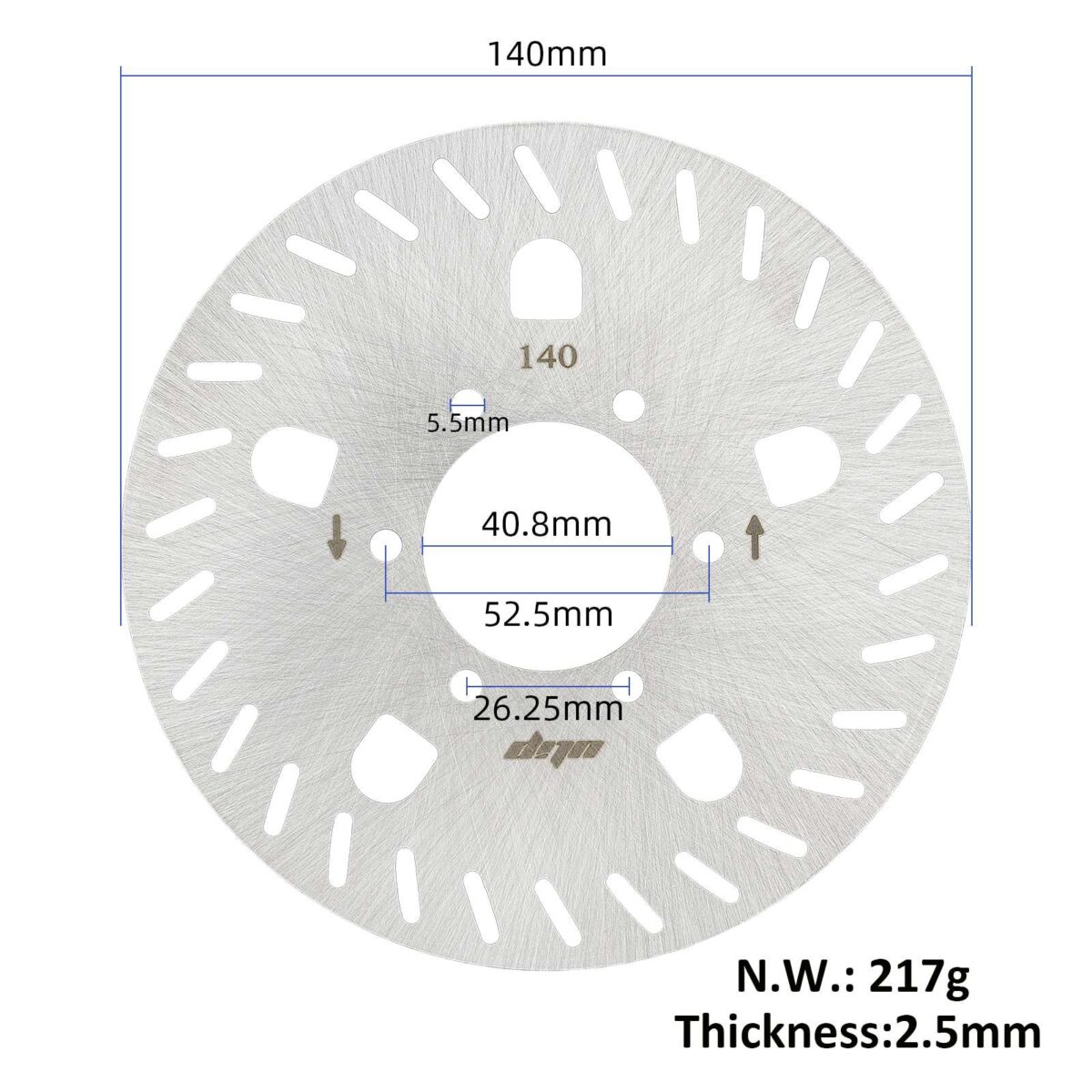 Disco de freno de 140 mm y 6 orificios para scooters Segway Ninebot GT1 GT2 - Imagen 2