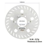 Disco de freno de 140 mm y 6 orificios para scooters Segway Ninebot GT1 GT2 - Imagen 2