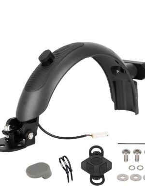 Guardabarros trasero Ulip Superior gris con aluminio y luz intermitente para patinetes Xiaomi