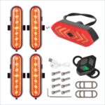 Juego de 4 luces intermitentes recargables rojas Ulip + 1 luz trasera intermitente con control remoto para scooters Xiaomi M365/1S