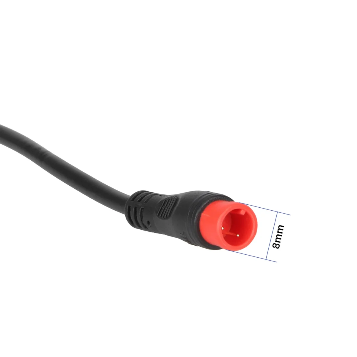 Cable rojo M8 impermeable de 2 pines con conector macho/hembra de 60 cm - Imagen 3