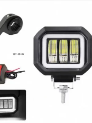 Foco LED para coche con lente de 5 pulgadas, abrazadera para tubo, interruptor