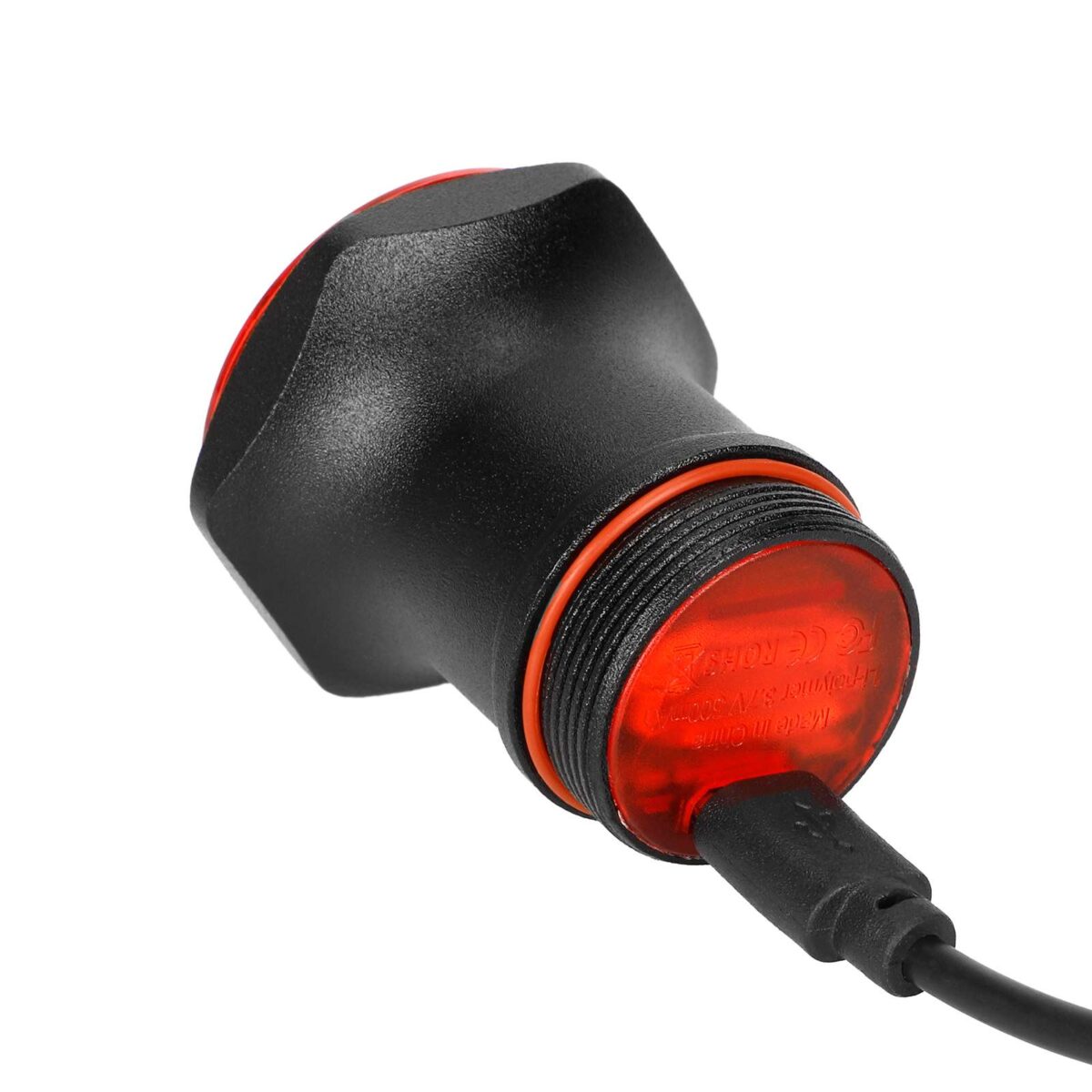 Luz trasera negra WR25 montada en el tubo del asiento - Imagen 3
