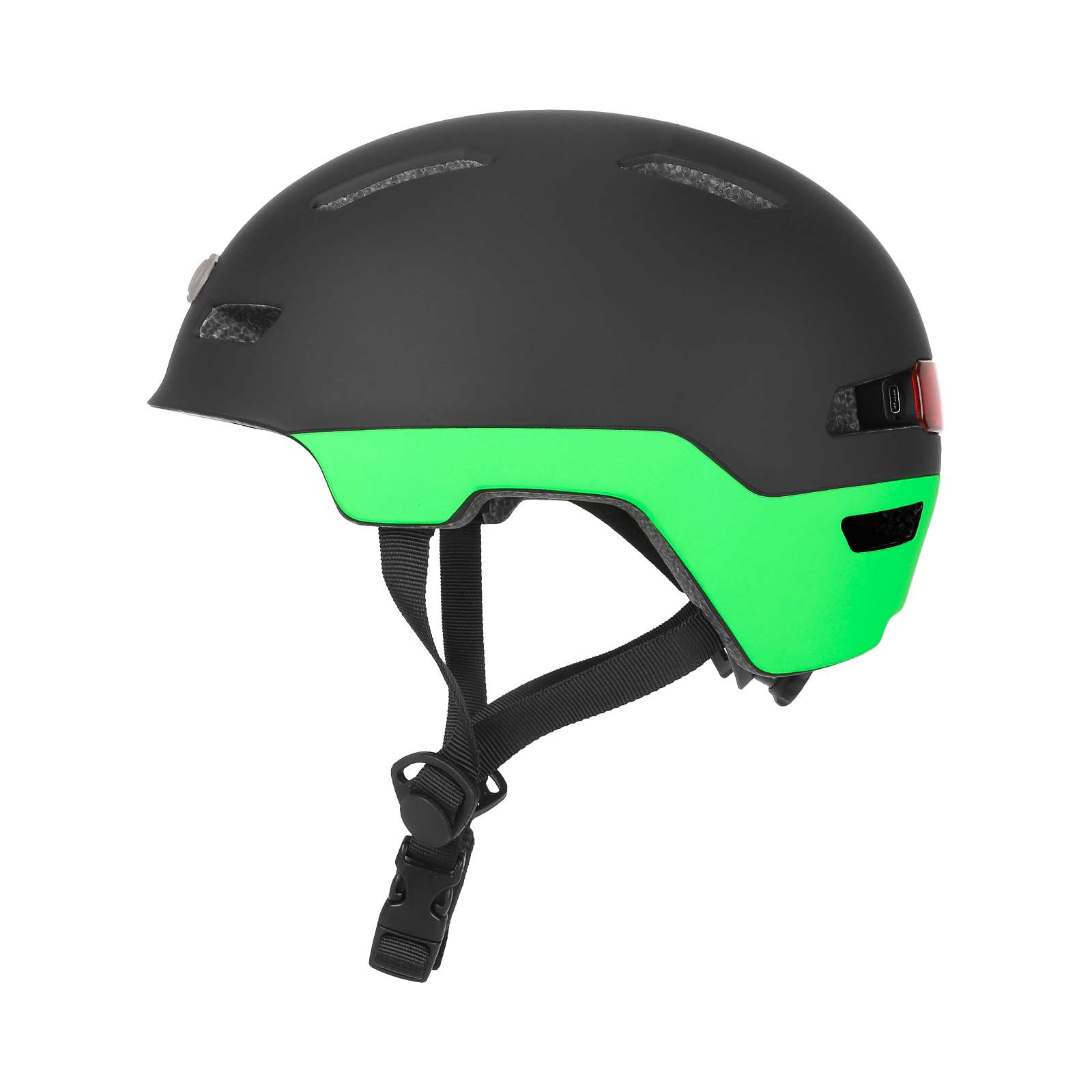 Casco iluminado Ulip Green Black M Talla U002 - Imagen 3