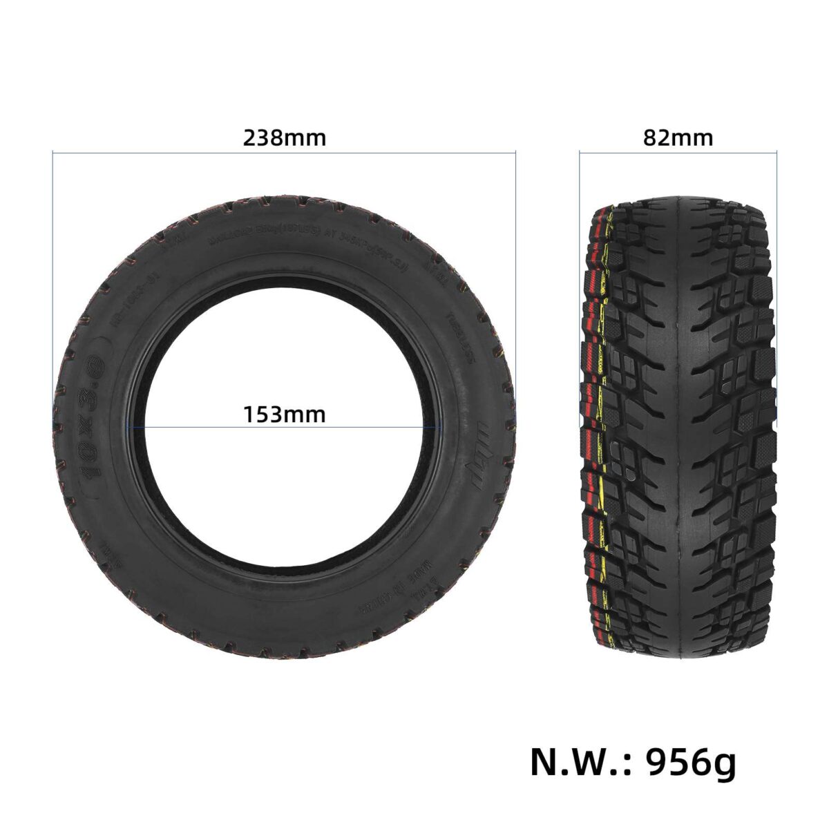 Neumático todoterreno sin cámara autorreparable Ulip 10*3 con goo - Imagen 2