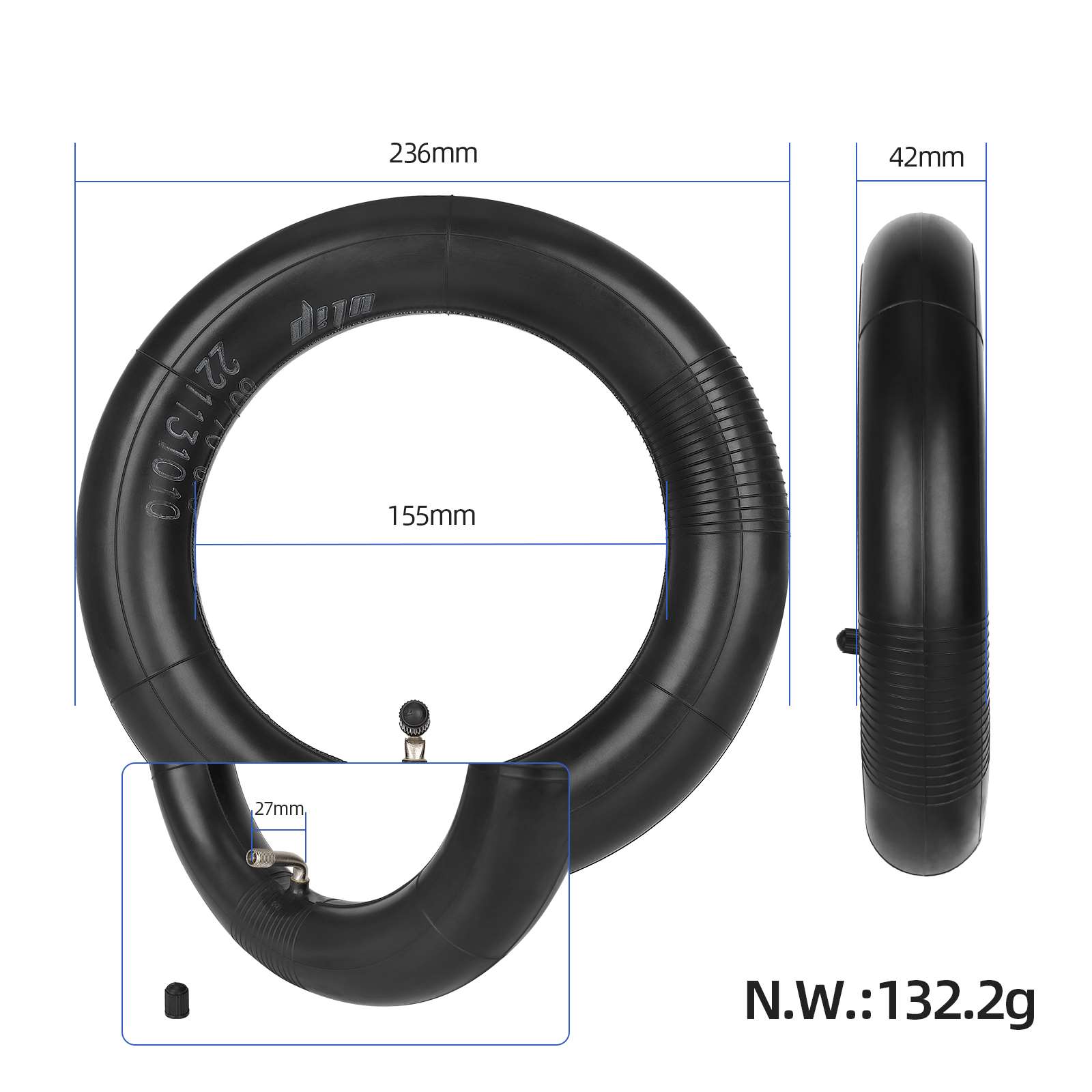 Neumático todoterreno sin cámara Ulip 60/70-6.5 + cámara interior Ulip 60/70-6.5 con válvula de 90° - Imagen 3