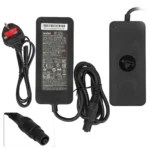 Segway Ninebot original de 54,6 V y 1,3 A con conector Xiaomi O para Xiaomi 4 Pro Plus/4 Pro Max/Ninebot G3 F3 GT3 ZT3 (enchufe británico)