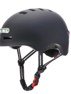 Casco negro talla L con luz