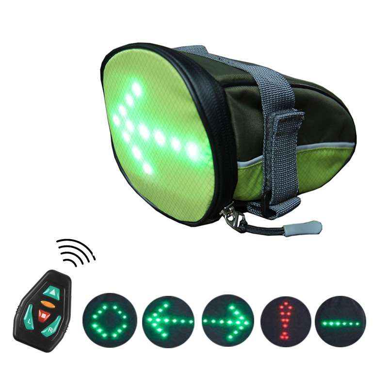 Bolsa trasera con intermitente LED remoto para bicicleta - Imagen 3
