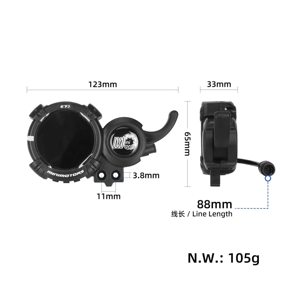 Nueva pantalla EY3 de MINIMOTORS con cabezal estanco (con control de crucero) - Imagen 2