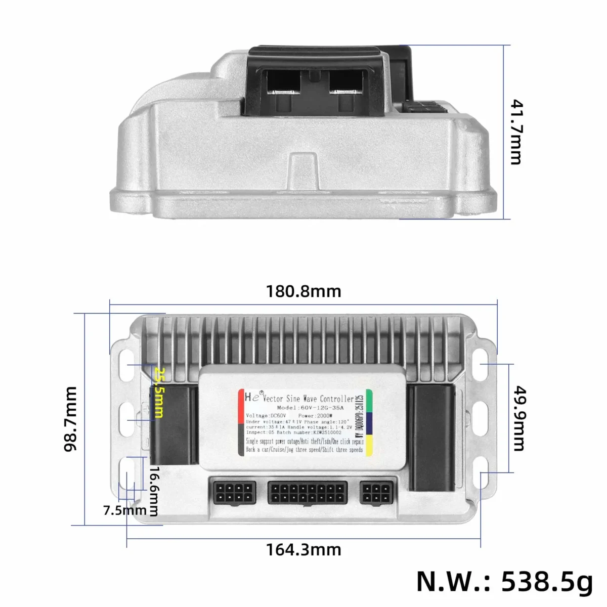 Controlador inalámbrico para scooter Harley Citycoco de 60 V y 2000 W - Imagen 2