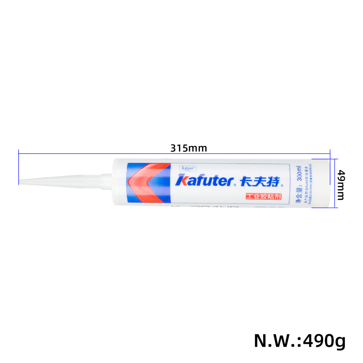 Sellador denso resistente a altas temperaturas Kafuter K-704NB negro de 300 ml - Imagen 2