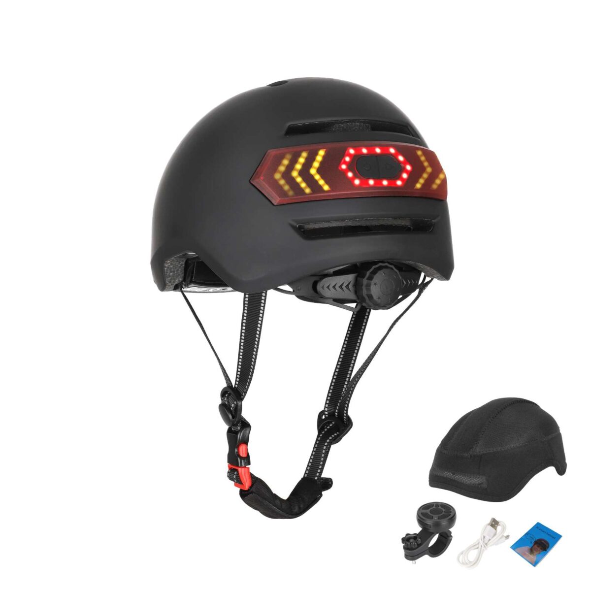 Casco con luz de voz Z005 negro mate - Imagen 5