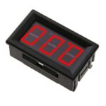 Voltímetro de CC de 3 cables con pantalla digital roja de 0 a 100 V CC