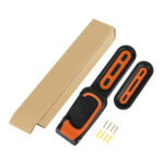 Soporte de pared de 2 piezas de plástico naranja y negro