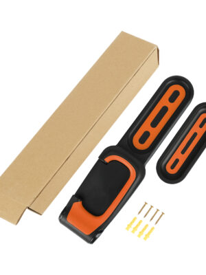 Soporte de pared de 2 piezas de plástico naranja y negro