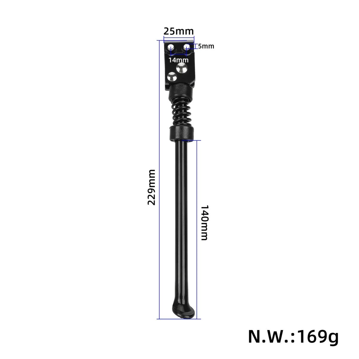 Pata de cabra negra de 23 cm para patinete DUALTRON THUNDER - Imagen 2