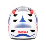 Casco todoterreno blanco, azul y rojo talla L - Imagen 4