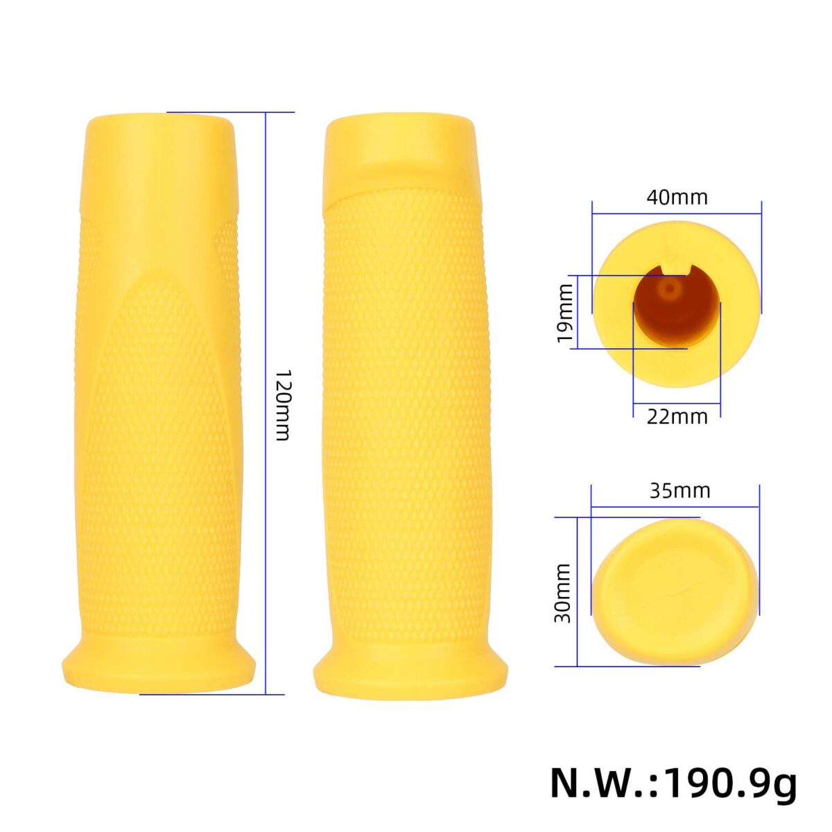 Puños amarillas para scooters Ninebot F30/F40 - Imagen 2