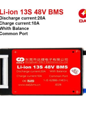Placa de protección BMS de batería DALY 48V 20A 13S con cable