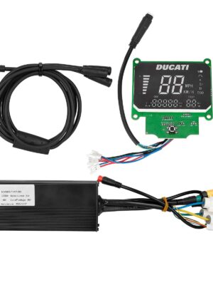 Conjunto de pantalla + controlador + cables para freno doble DUCATI 48V 1200W (Conector XT90)